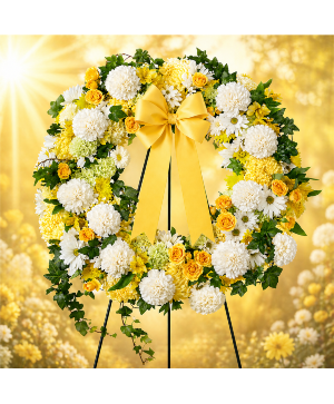 Radiance of Love Wreath Call Us for Faster Service & Daily Specials: (915) 303-8500 Text Us to Order Anytime: (915) 505-3708 Your trusted source for Flowers & Delivery in El Paso TX