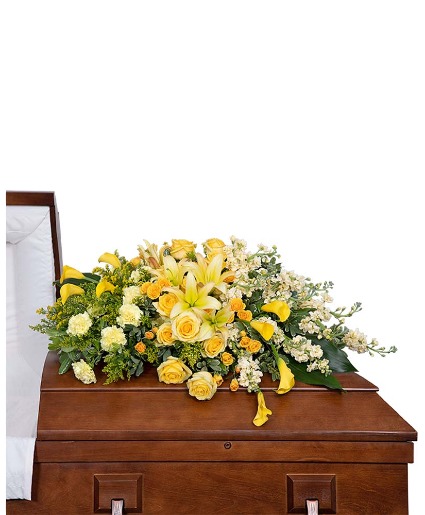 Radiant Remembrance Casket Spray Flower Arrangement