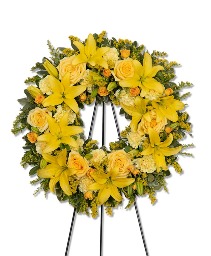 Radiant Remembrance Wreath Flower Arrangement