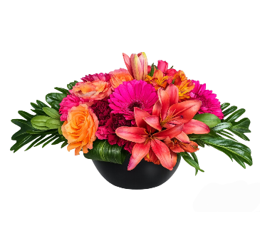 Radiant Sunset Vase Arrangement in Invermere, BC | INSPIRE FLORAL BOUTIQUE