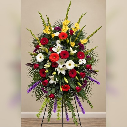 Radiant Tribute Funeral Standing Spray