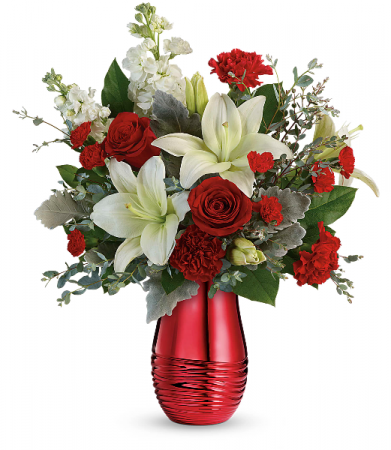 Radiantly Rouge Fresh Arrangement