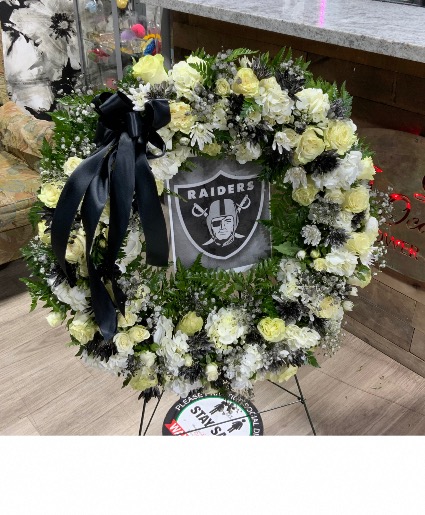 Raiders wreath  