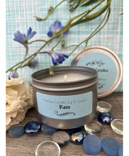 Rain Candle Tin 