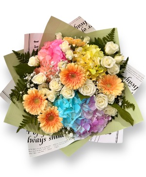 Rainbow Garden Hand Bouquet  