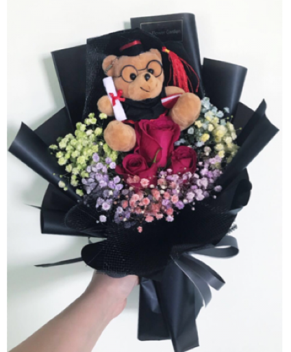 Rainbow graduation bouquet - 