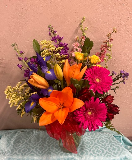 Rainbow Bloomer Vase Arrangement 