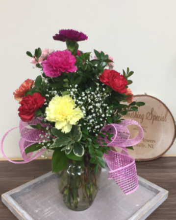 Dozen Colored Carnations Fresh Flowers