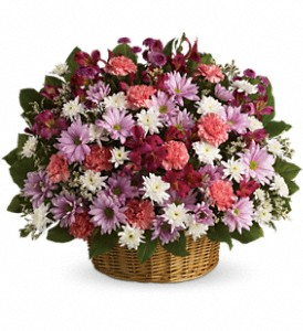 Rainbow Reflections Basket Basket Arrangement