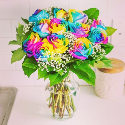 Rainbow Roses Delight 