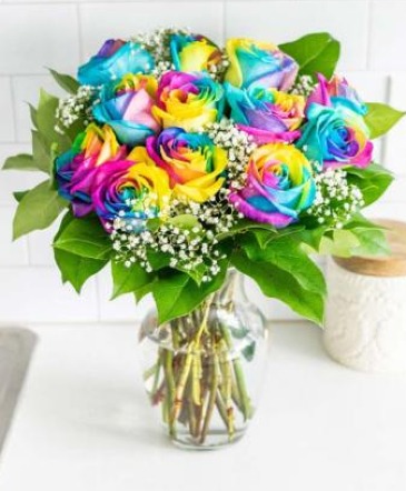 RAINBOW ROSES  ROSES  in Harrisburg, AR | Blossom Events & Florist