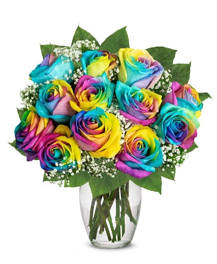 RAINBOW ROSES SPECIALTY ROSE ARRANGEMENT 