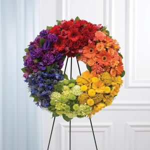 Rainbow Wreath Sympathy