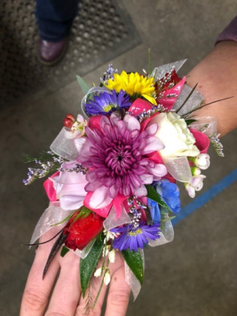 Rainbow Lover Wrist Corsage