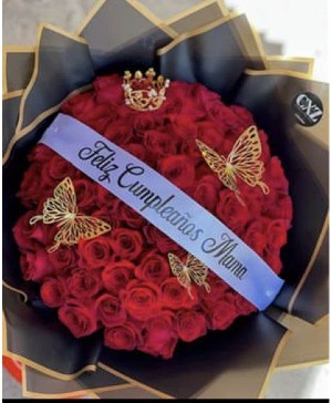 RAMO BUCHON DE 100 ROSAS 