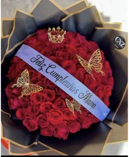 RAMO BUCHON DE 100 ROSAS 