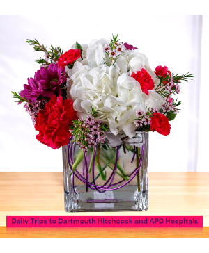 Raspberry Swirl Vase Arrangement