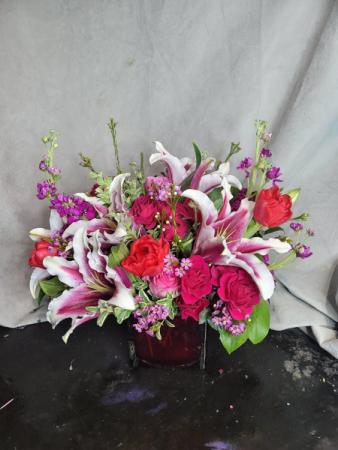 Raspberry for Days vase 