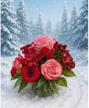 Raspberry Gelato Cube Arrangement