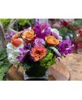 Raspberry Kiss Vase Arrangement