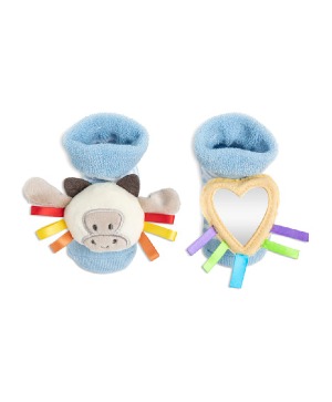 Rattle Socks - Cow Gift