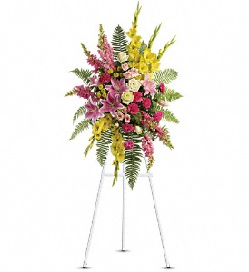 Rays of Light Standing Spray Fresh Floral Arrangement
