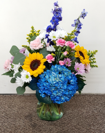 Razzle Dazzle Bouquet Fresh Flower Vase