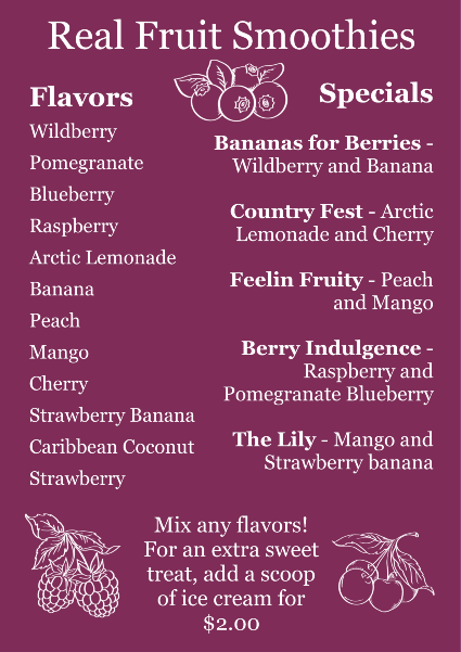 Real Fruit Smoothies 