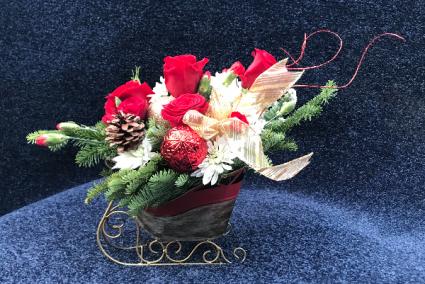 Red and Gold X-mas Sleigh 