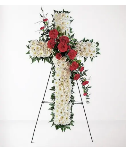 red and white cross Floral Design