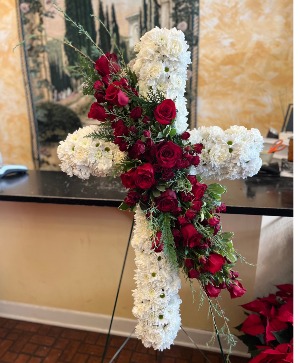 Standing Spray by Designer #007 Funeral arrangement