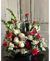 Red and White Crystal Cross CFP52-2A