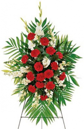 Red and White Easel Sympathy Easel