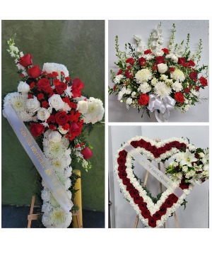 Red and white funeral package  Funeral 