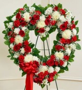 RED AND WHITE OPEN HEART 