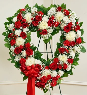 RED AND WHITE OPEN HEART 