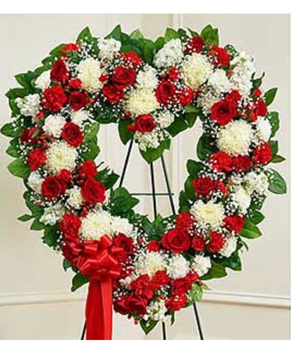 Red and White Open Heart 
