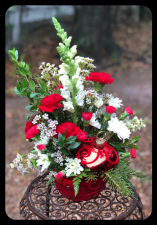 Red and White Ornament 