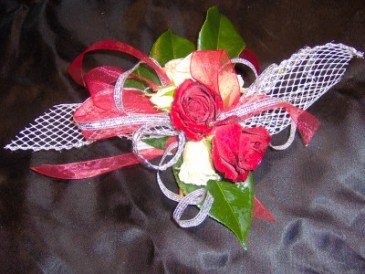 Red and White Prom Corsage in Spring Green, WI | Prairie Flowers & Gifts