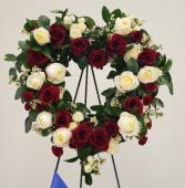 Red and White Roses Open Heart Open Heart