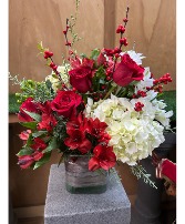 RED AND WHITE SPECIAL Fresh Floral Arrangement