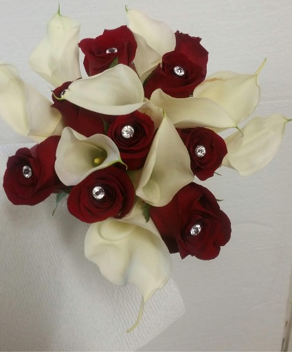 red and white wedding flowers  apache junction 