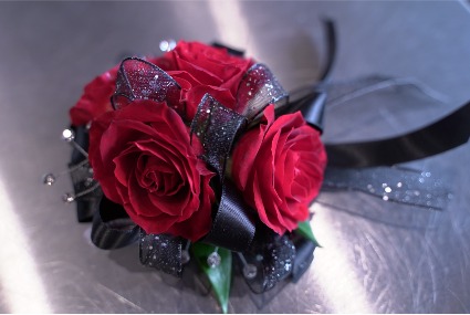Red, Black & Bling Wristlet