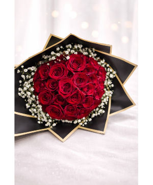 Red Roses Bouquet Wrapped Bouquet