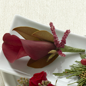 Red Calla Boutonniere Boutonniere