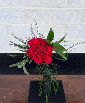 Red Carnation Bout.  Prom Boutonniere