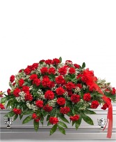 Red Carnation Casket Cover
