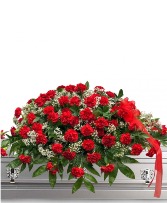 Red Carnation Casket Spray