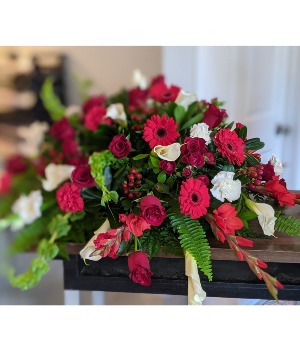 red and white sympathy flowers  mesa apache juncti 