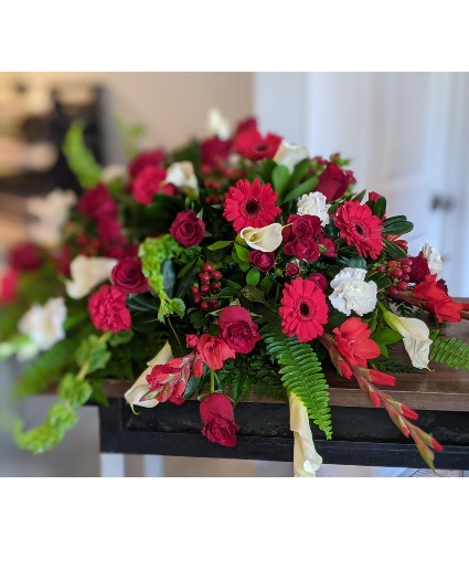 red and white sympathy flowers  mesa apache juncti 